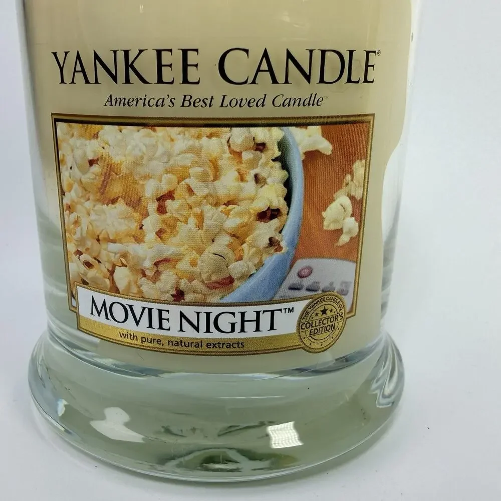 Yankee Candle Movie Night Collector’s Edition 8 oz Popcorn Pedestal Jar NEW